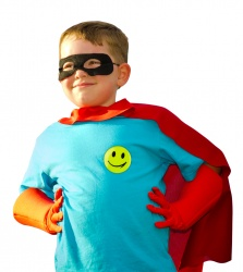 Reflektierender Ansteckbutton - gelbe Smiley Reflektierender Ansteckbutton - gelbe Smiley